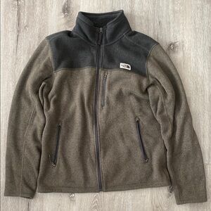 The North Face Olive and Black Fleece Jacket